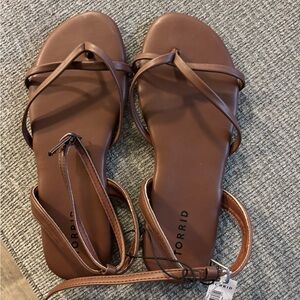 Torrid Brown Strappy Sandals